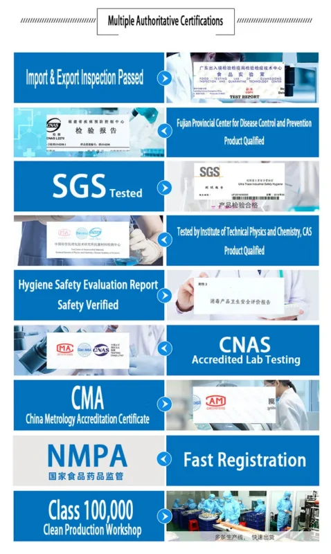 Kangbainian multiple authoritative certifications