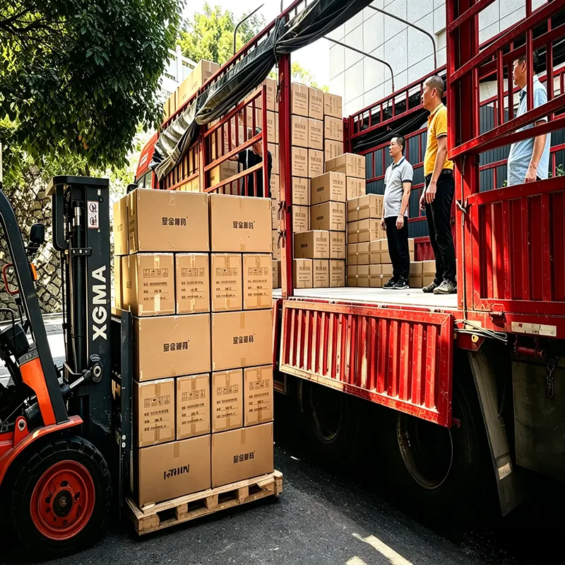 Factory loading goods for Southeast Asia market, OEM feminine care products delivery