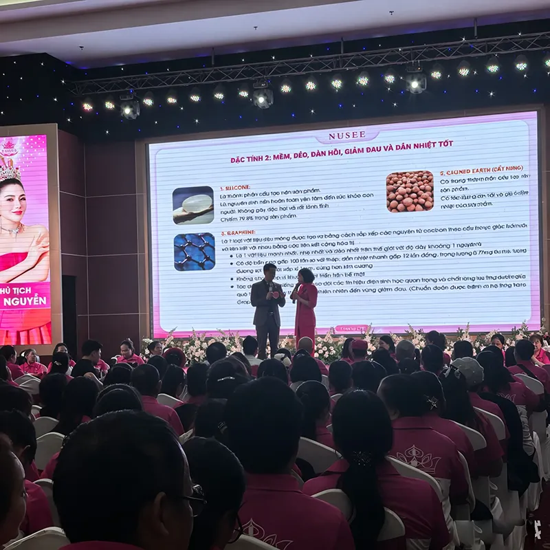 Kangbai Nian feminine care OEM booth at Vietnam beauty cosmetic exhibition