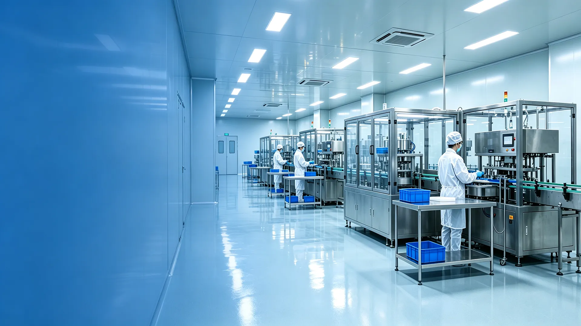 100,000 level purification workshop for feminine care OEM ODM production, China factory clean room equipment and production line